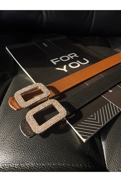 Fiori Cureaua de dama cu catarama patrata cu stras, centura pentru pantaloni, centura pentru haina, centura pentru rochie, centura pentru camasa