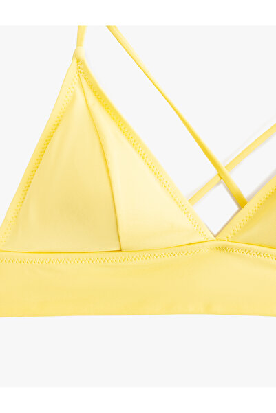 Koton Μπλουζάκι μπικίνι Bralet με λαιμόκοψη V με λεπτομέρεια σταυρωτού δέσιμο στην πλάτη