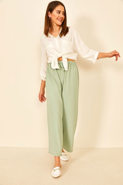 EYYE Çağla Aerobin Fabric Relaxed Cut Women's Trousers