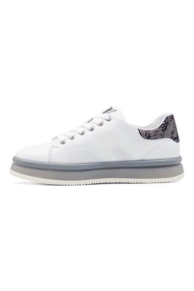 Voyager M030 Ανδρικό Sneaker από Γνήσιο Δέρμα Λευκό