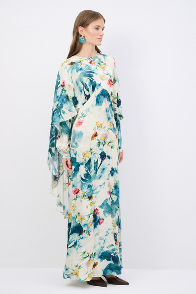 adL Long Dress with Flared Sleeves
