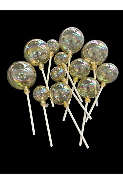 PASTRY PLANET Жовтий прозорий м'яч - стиль з палицями