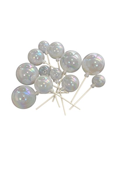 PASTRY PLANET Διάφανη μπάλα με ραβδί - Λευκό