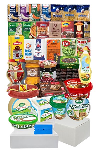 AKAY KUMANYA Ramazan erzak yardım paketi kumanya kolisi kahvaltı ve sahur seti toplam 33 parça