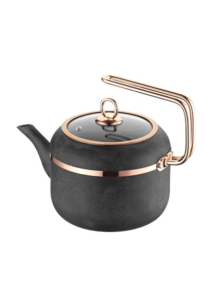 Brioni Royal Stone 2.5 Lt Fireproof Teapot Stone Textured Single Anthracite-C...