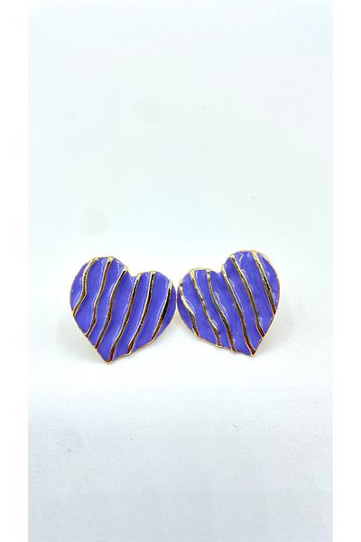 TAKİŞKO Lilac Heart Earrings