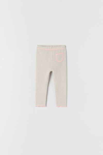 Zeyder Kids Baby Girl Ribbed Pocket Leggings
