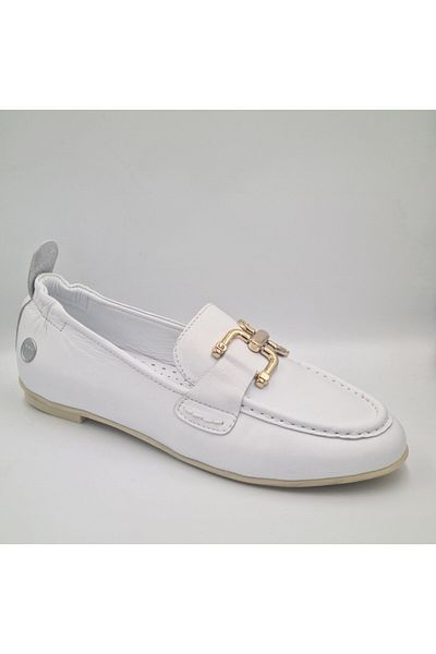 Mammamia D25YA-890 Culoarea albă din piele naturală branț anatomic pentru femei pantofi casual de zi cu zi
