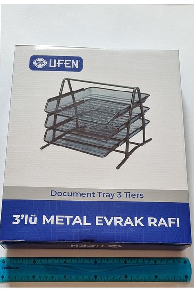 Mahi Max Available Freestanding 3-Group Shelf, Metal Black Perforated 30X40Cm