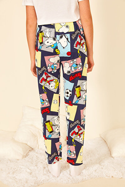 EYYE Renkli Pamuklu Baskılı Kadın Pijama Altı