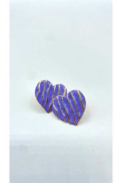 TAKİŞKO Lilac Heart Earrings