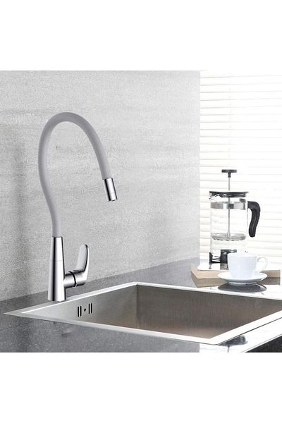 HESANIT 1 Hole Sink Mixer Chrome with Gray Spout