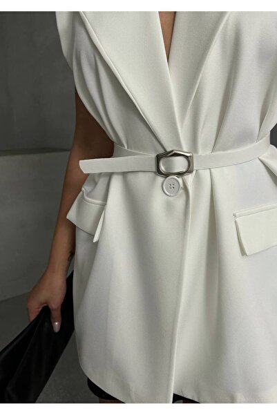 olalapasha New Season Belted Oversize Vest