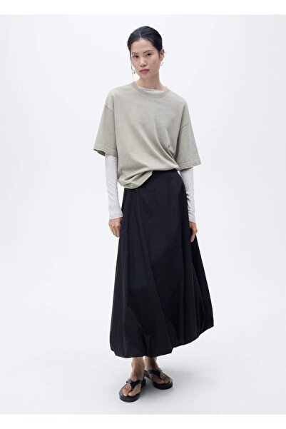 MANGO Woman Kabarık Flared Etek