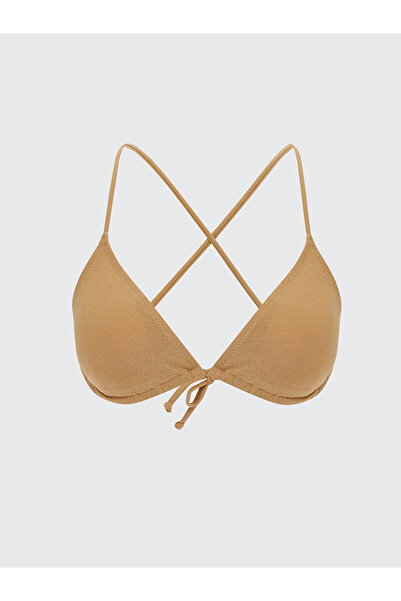 LC Waikiki TexX Store Kalitesi Üçgen Çıkarılabilir Pedli Kadın Bikini Üst