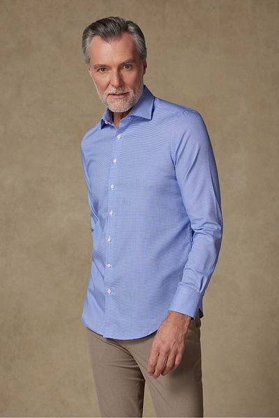Abbate Donatello Non-Iron Dobby Cotton Slim Fit Patterned Classic Collar Men's Shirt