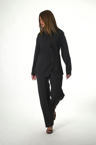 ABBRA Women's 100% Modal Summer Tie Elastic Waist Suit