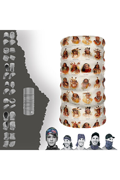 DeBuff Collar Етнічний баф Баф Індійський клан Баф Безшовний трубчастий комір Бандана