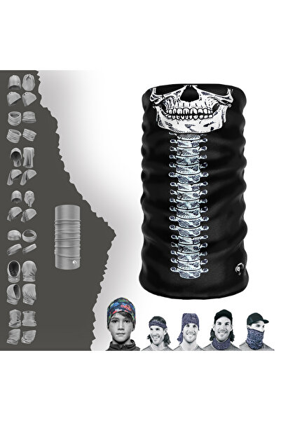 DeBuff Collar Skull Skeleton Kuru Kafa Iskelet Buff Baf Dikişsiz Tüp Boyunluk...