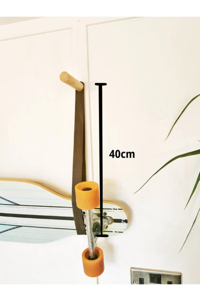 THE SIMPLE STYLE Deri Askılı Dekoratif Duvar Kancası - 1 Adet