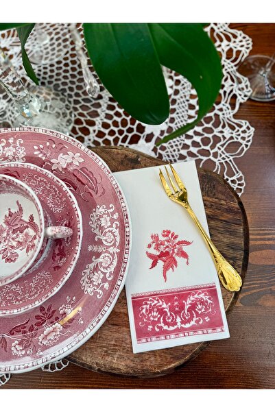 Antique Dream PinkCamilla Garson Katlama Sunum Peçetesi 16lı
