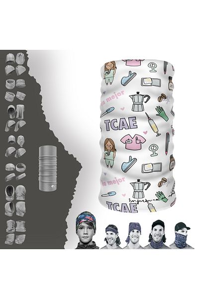 e-Taktik Seamless Tube Neck Collar-bone-hairband Special for Physicians, Nurses and Health Care Workers