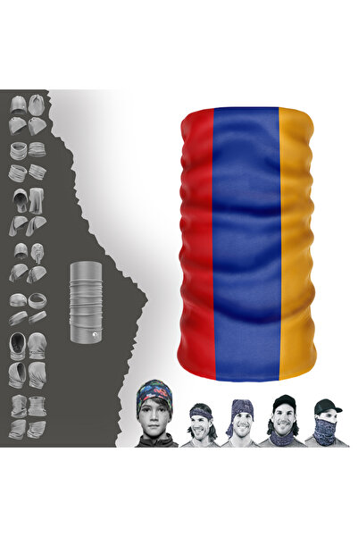 e-Taktik Multifunkcionalna zastava Jermenije UV maska za lice Buff Baf traka ...