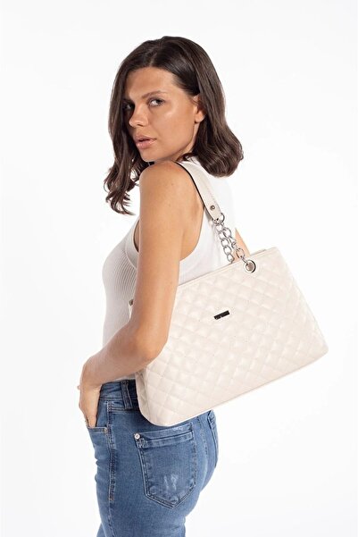 MAC&MOS Women's Cream Hand and Shoulder Bag