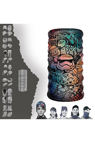 e-Taktik Dark Raider Sa deznom Bez šavova Tube Neck Gaiter Bandana Buff Baf