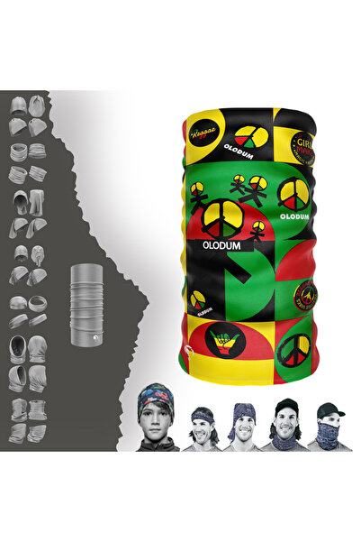 e-Taktik Μάσκα για τα μαλλιά με κορδόνι για το λαιμό Olodum Reggae Music Love...