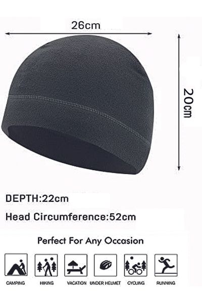 e-Taktik Winter Black Fleece Beanie