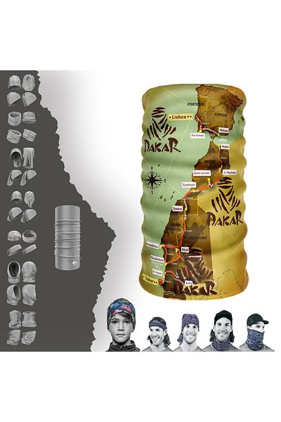 DeBuff Collar Dakar Buff Baf Seamless Tube Neck Collar Bandana