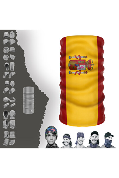 e-Taktik قناع الوجه متعدد الوظائف بعلم إسبانيا للأشعة فوق البنفسجية Buff Baf ...