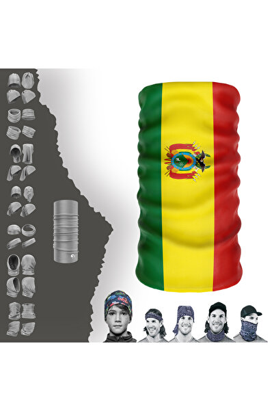 e-Taktik Multifunkcionalna zastava Bolivije UV maska za lice Buff Baf traka z...