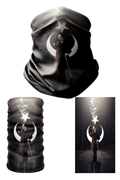 e-Taktik Маска-бандана без швів з зображенням Мустафи Кемаля Ататюрка (З пова...