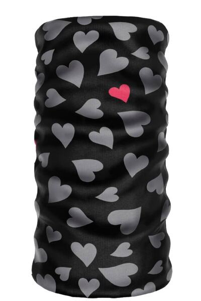 e-Taktik Μπαντάνα με μοτίβο καρδιάς Buff Baf χωρίς ραφή με λαιμόκοψη