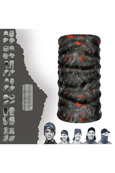e-Taktik Ebru Art Patterned Seamless Tube Neck Collar Buff Buff Bandana Hair Band
