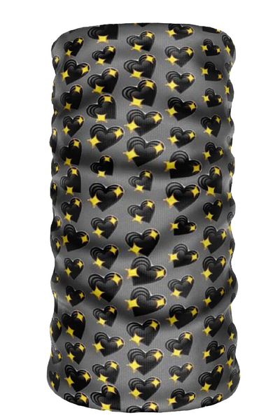 e-Taktik Heart Patterned Seamless Tube Neck Collar Bandana Buff Buff