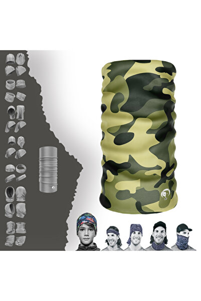 e-Taktik ®   Μπαντάνα Extreme Camouflage Forest Buff Baf με κολάρο