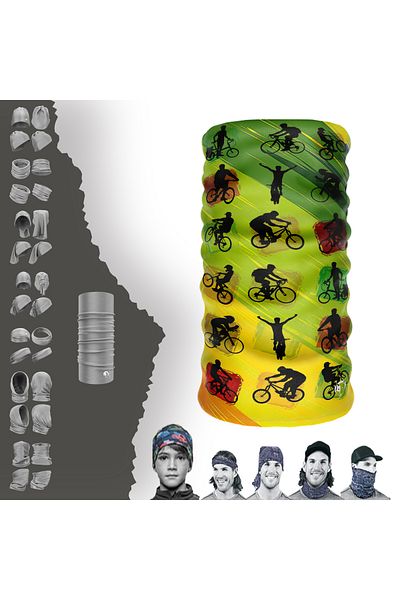 DeBuff Collar Bike Patterned Buff Baf Seamless Tube Neck Collar Bandana