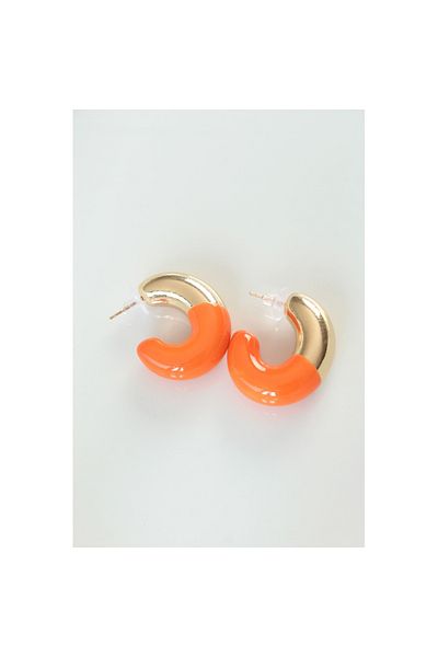 Skygo Orange Gold Double Color CCB Earrings - TJ-BKP8873