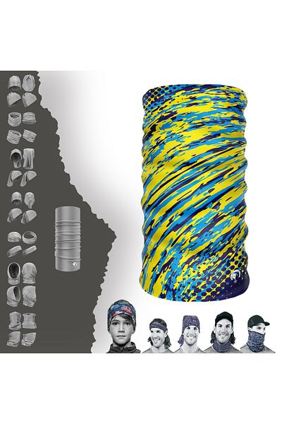 e-Taktik Oil Paint Patterned Lightweight And Seamless Seamless Tube Neck Collar Bandana Mask Hair Band Buckle