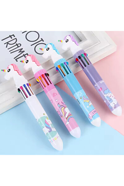 NaSaDAN Unicorn 10 Renk Çoklu Tükenmez Kalem 1 Adet