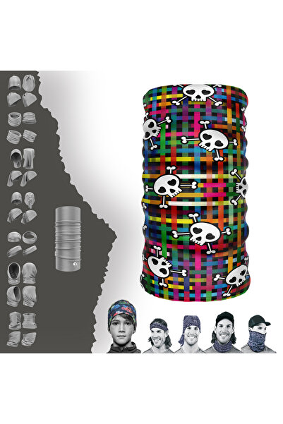 DeBuff Collar Череп Симпатичний Кольоровий Сухий Череп Баф Безшовний Трубчаст...