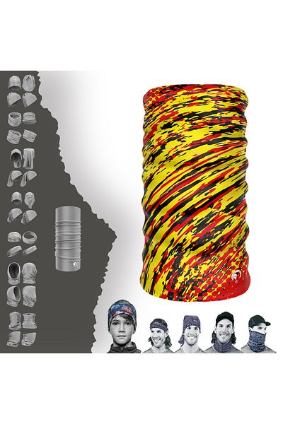 e-Taktik Oil Paint Patterned Lightweight And Seamless Seamless Tube Neck Collar Bandana Mask Hair Band Buckle