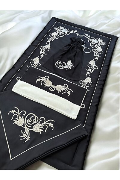 Mariabella Home Collection Maraş İşi Seccade Havlu Bohça Terlik Kesesi 4 Parç...