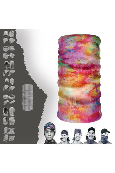 e-Taktik Ebru Art Themed Seamless Tube Neck Collar Buff Buff Bandana Hair Band