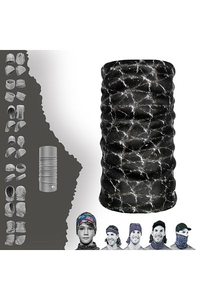 e-Taktik Ebru Art Themed Seamless Tube Neck Collar Buff Buff Bandana Hair Band