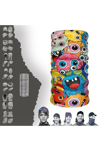 e-Taktik Extreme Fun Cool Scary Patterned Neck Collar Bandana Buff Baf