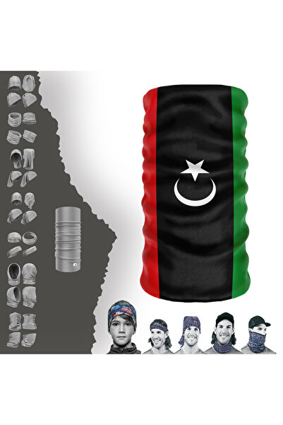 e-Taktik Multifunctional Flag Of Libya Uv Face Mask Buff Baf Headband Bandana...